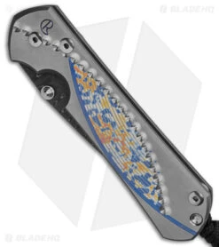 Chris Reeve Large Sebenza 31 Unique BS19 "A" (3.6" Ladder Damascus) -Chris Reeve Store Chris Reeve Large Sebenza 31 Unique Graphic BS19 A BHQ 142705 td spine