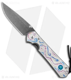 Chris Reeve Large Sebenza 31 Unique Graphic Triple Mosaic Opal (3.6" Raindrop)
