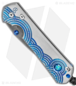 Chris Reeve Large Sebenza 31 Unique Graphic Triple Mosaic Opal Blue (3.6" Rain.) 7 Chris Reeve Large Sebenza 31 Unique Graphic Triple Mosaic Opal Blue (3.6" Rain.) -Chris Reeve Store Chris Reeve Large Sebenza 31 Unique Graphic Triple Mosaic Raindrop Damascus BHQ 144654 jr spine