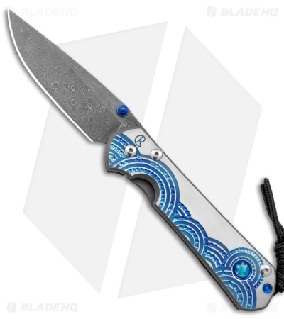 Chris Reeve Large Sebenza 31 Unique Graphic Triple Mosaic Opal Blue (3.6" Rain.) 3 Chris Reeve Large Sebenza 31 Unique Graphic Triple Mosaic Opal Blue (3.6" Rain.)
