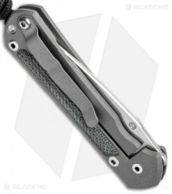 Chris Reeve Left Hand Small Sebenza 31 Knife Black Micarta (2.94" Stonewash) -Chris Reeve Store Chris Reeve Left Hand Small Sebenza 31 Black Micarta SW BHQ 98978 jr side