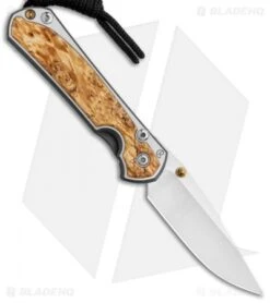Chris Reeve Left-Hand Small Sebenza 31 Knife Box Elder Burl (2.94" Satin)