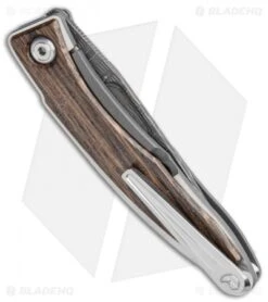 Chris Reeve Mnandi Folding Knife Bog Oak Inlay (2.75" Damascus) -Chris Reeve Store Chris Reeve Mnandi Bog Oak Basketweave Damascus BHQ 114480 jr side