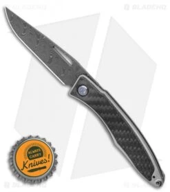 Chris Reeve Mnandi Gentleman's Knife Carbon Fiber (2.75" Boomerang Damascus) -Chris Reeve Store Chris Reeve Mnandi CFBlackBoomerang Damascus MNA 1122 BHQ 105965 LS Bottlecap