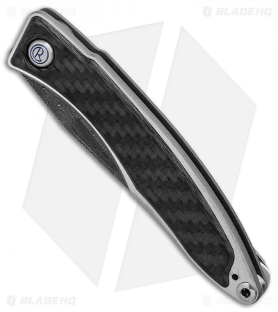 Chris Reeve Mnandi Gentleman's Knife Carbon Fiber (2.75" Raindrop Damascus) 5 Chris Reeve Mnandi Gentleman's Knife Carbon Fiber (2.75" Raindrop Damascus) - Image 3