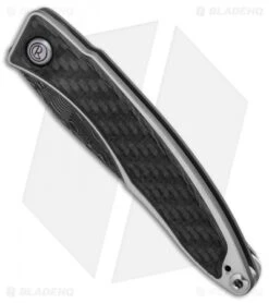 Chris Reeve Mnandi Gentleman's Knife Carbon Fiber (2.75" Basketweave Damascus) -Chris Reeve Store Chris Reeve Mnandi Gentlemans Knife Carbon Fiber Basketweave Damascus BHQ 78013 er spine