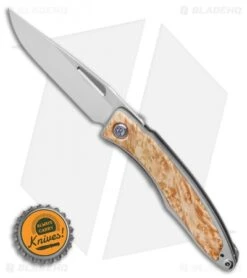 Chris Reeve Mnandi Knife Box Elder Burl (2.75" Satin S45VN) -Chris Reeve Store Chris Reeve Mnandi Knife Box Elder Burl 2.75 Satin S45VN BHQ 14106 LS Bottlecap