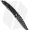 Chris Reeve Mnandi Left Handed Knife Carbon Fiber (2.75" Basketweave Damascus) -Chris Reeve Store Chris Reeve Mnandi Left Handed Carbon Fiber Basketweave Damascus BHQ 90356 er open side
