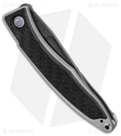 Chris Reeve Mnandi Left Handed Knife Carbon Fiber (2.75" Raindrop Damascus) -Chris Reeve Store Chris Reeve Mnandi Left Handed Carbon Fiber Raindrop Damascus BHQ 90355 er side