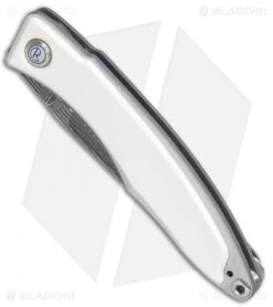 Chris Reeve Mnandi Knife Mammoth Inlay (2.75" Basketweave Damascus) -Chris Reeve Store Chris Reeve Mnandi Mammoth Inlay Basketweave Damascus BHQ 79724 jr spine