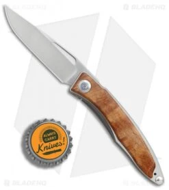 Chris Reeve Mnandi Mesquite Burl Folding Knife (2.75" Satin Plain) 2006 -Chris Reeve Store Chris Reeve Mnandi Mesquite Brul satin plain BHQ 75584 er bottlecap