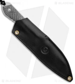 Chris Reeve Nyala Insingo Fixed Blade Knife Black Micarta (3.75" Stonewash) -Chris Reeve Store Chris Reeve Nyala Insingo Black Micarta SW BHQ 88591 er sheath