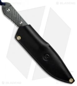 Chris Reeve Nyala USN VIII Fixed Blade Knife Black Canvas Micarta (3.75" Satin) -Chris Reeve Store Chris Reeve Nyala USN VIII Black Satin BHQ 49838 jr sheath