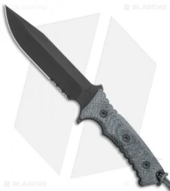 Chris Reeve Knives Pacific Fixed Blade Black Canvas Micarta (6.3" Blk PVD Serr)