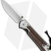 Chris Reeve Large Sebenza 21 Knife W/ Striped Platan Inlays (3.6" Satin)