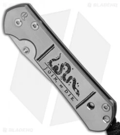 Chris Reeve Small Sebenza 21 Folding Knife CGG Join Or Die (2.94" Stonewash) -Chris Reeve Store Chris Reeve Small Sebenza 21 CGG Join or Die SW BHQ 80796 er spine