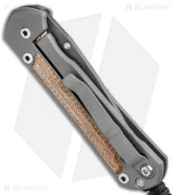 Chris Reeve Small Sebenza 21 Drop Point Natural Micarta Inlays Ladder Dam -Chris Reeve Store Chris Reeve Small Sebenza 21 DP Natural Micarta Inlays Ladder Damascus BHQ 94357 jr side