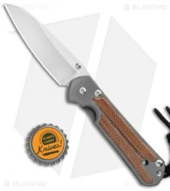 Chris Reeve Small Sebenza 21 Insingo Knife W/ Natural Micarta Inlays (2.94" SW) -Chris Reeve Store Chris Reeve Small Sebenza 21 Insingo Natural Micarta Inlays SW BHQ 94283 jr bottlecap