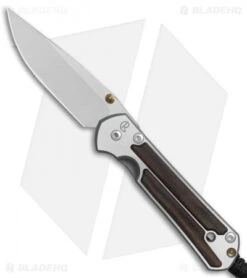 Chris Reeve Small Sebenza 21 Knife W/ Macassar Ebony Inlays (2.94" Plain)