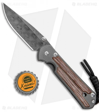 Chris Reeve Small Sebenza 21 Knife W/ Micarta Inlays (2.94" Raindrop Damascus) 6 Chris Reeve Small Sebenza 21 Knife W/ Micarta Inlays (2.94" Raindrop Damascus) - Image 4