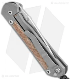 Chris Reeve Small Sebenza 21 Knife W/ Natural Micarta Inlays (2.94" Satin) -Chris Reeve Store Chris Reeve Small Sebenza 21 Natural Micarta Inlays SW BHQ 94268 jr side