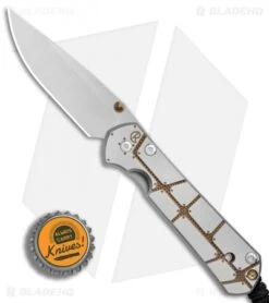 Chris Reeve Small Sebenza 21 Folding Knife Plated CGG (2.94" Stonewash) -Chris Reeve Store Chris Reeve Small Sebenza 21 Plated CGG SW BHQ 80800 er bottlecap