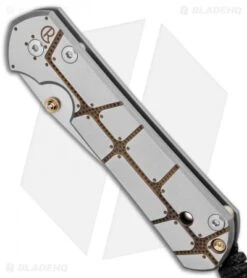 Chris Reeve Small Sebenza 21 Folding Knife Plated CGG (2.94" Stonewash) -Chris Reeve Store Chris Reeve Small Sebenza 21 Plated CGG SW BHQ 80800 er spine