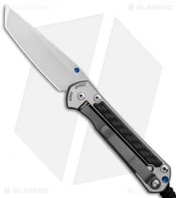 Chris Reeve Left-Hand Small Sebenza 21 Tanto Knife CF Inlays (2.94" Stonewash) -Chris Reeve Store Chris Reeve Small Sebenza 21 Tanto Left Handed CF Inlays SW BHQ 90354 er