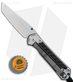 Chris Reeve Left-Hand Small Sebenza 21 Tanto Knife CF Inlays (2.94" Stonewash) -Chris Reeve Store Chris Reeve Small Sebenza 21 Tanto Left Handed CF Inlays SW BHQ 90354 er bottlecap