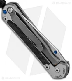 Chris Reeve Left-Hand Small Sebenza 21 Tanto Knife CF Inlays (2.94" Stonewash) -Chris Reeve Store Chris Reeve Small Sebenza 21 Tanto Left Handed CF Inlays SW BHQ 90354 er side