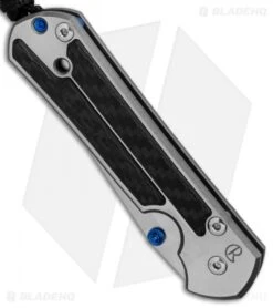 Chris Reeve Left-Hand Small Sebenza 21 Tanto Knife CF Inlays (2.94" Stonewash) -Chris Reeve Store Chris Reeve Small Sebenza 21 Tanto Left Handed CF Inlays SW BHQ 90354 er spine