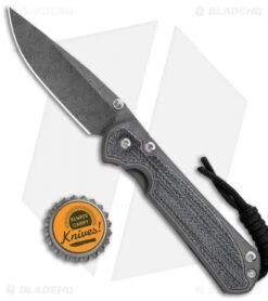 Chris Reeve Small Sebenza 31 Knife Black Micarta Double Lug (Boomerang Damascus) -Chris Reeve Store Chris Reeve Small Sebenza 31 Black Micarta Double Thumb Lug Boomerang Damascus BHQ 116117 jr bottlecap