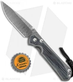 Chris Reeve Small Sebenza 31 Knife Black Micarta (2.94" Stonewash S45VN) -Chris Reeve Store Chris Reeve Small Sebenza 31 Black Micarta Ladder Damascus BHQ 98980 jr bottlecap
