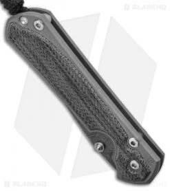 Chris Reeve Left-Hand Small Sebenza 31 Knife Black Micarta (2.94" Ladder Dam) -Chris Reeve Store Chris Reeve Small Sebenza 31 Black Micarta Ladder Damascus Left Hand BHQ 98981 LS Spine