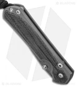 Chris Reeve Left Hand Small Sebenza 31 Black Micarta (2.94" Raindrop Dama) -Chris Reeve Store Chris Reeve Small Sebenza 31 Black Micarta Raindrop Damascus Left Hand BHQ 98986 LS Spine