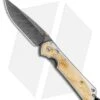 Chris Reeve Small Sebenza 31 Box Elder Boomerang Damascus (3" Damascus)