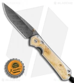 Chris Reeve Small Sebenza 31 Box Elder Boomerang Damascus (3" Damascus) -Chris Reeve Store Chris Reeve Small Sebenza 31 Box Elder Boomerang Damascus 3 Damascus BHQ 121931 LS Bottlecap