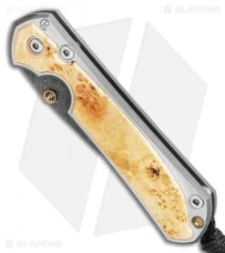 Chris Reeve Small Sebenza 31 Box Elder Boomerang Damascus (3" Damascus) -Chris Reeve Store Chris Reeve Small Sebenza 31 Box Elder Boomerang Damascus 3 Damascus BHQ 121931 LS Spine