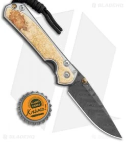 Chris Reeve Left Hand Small Sebenza 31 Knife Box Elder (2.94" Boomerang Dam.) -Chris Reeve Store Chris Reeve Small Sebenza 31 Box Elder Boomerang Damascus Left BHQ 117973 jr bottlecap