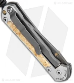 Chris Reeve Left Hand Small Sebenza 31 Knife Box Elder (2.94" Boomerang Dam.) -Chris Reeve Store Chris Reeve Small Sebenza 31 Box Elder Boomerang Damascus Left BHQ 117973 jr side