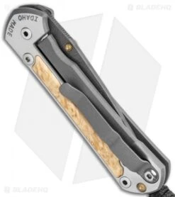 Chris Reeve Small Sebenza 31 Frame Lock Knife Box Elder (2.94" Ladder Damascus) -Chris Reeve Store Chris Reeve Small Sebenza 31 Box Elder Ladder Damascus BHQ 98998 jr side