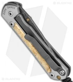 Chris Reeve Small Sebenza 31 Frame Lock Knife Box Elder (3" Raindrop Damascus) -Chris Reeve Store Chris Reeve Small Sebenza 31 Box Elder Raindrop Damascus BHQ 98996 jr side