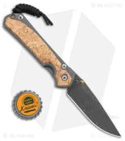 Chris Reeve Left Hand Small Sebenza 31 Frame Lock Knife Box Elder (3" Ladder) -Chris Reeve Store Chris Reeve Small Sebenza 31 Box Elder ladder Damascus LH BHQ 98997 td size