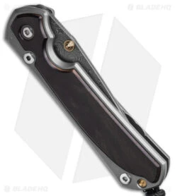 Chris Reeve Small Sebenza 31 Knife Left Hand Ebony (2.94" Raindrop Damascus) -Chris Reeve Store Chris Reeve Small Sebenza 31 Knife Ebony LH 32n Raindrop Dama BHQ 99007 td side