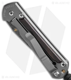 Chris Reeve Small Sebenza 31 Knife Left Hand Ebony (2.94" Raindrop Damascus) -Chris Reeve Store Chris Reeve Small Sebenza 31 Knife Ebony LH 32n Raindrop Dama BHQ 99007 td spine