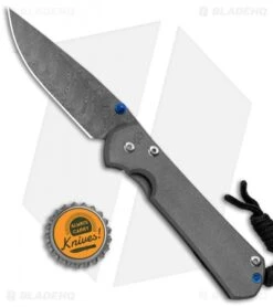 Chris Reeve Small Sebenza 31 Knife Titanium Double Lug (2.94" Damascus) -Chris Reeve Store Chris Reeve Small Sebenza 31 Knife Ti Double Lug Boomerang Damascus BHQ 135696 jr bottlecap