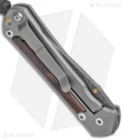 Chris Reeve Left Hand Small Sebenza 31 Knife Macassar Ebony Ladder Damascus -Chris Reeve Store Chris Reeve Small Sebenza 31 Macassar Ebony Ladder Damascus Left Handed BHQ 99006 jr side