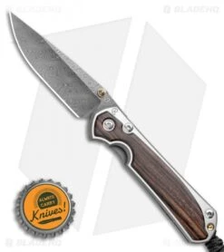 Chris Reeve Small Sebenza 31 Knife Ebony (2.94" Raindrop Damascus) -Chris Reeve Store Chris Reeve Small Sebenza 31 Macassar Ebony Raindrop Damascus BHQ 99008 LS Bottlecap