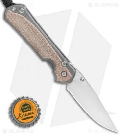 Chris Reeve Left Hand Small Sebenza 31 Natural Micarta (2.94" Satin) -Chris Reeve Store Chris Reeve Small Sebenza 31 Natural Micarta Left Hand BHQ 98976 LS Bottlecap