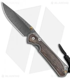 Chris Reeve Small Sebenza 31 Bog Oak Polished (2.94" Ladder Damascus)